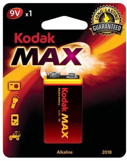 Hovedbilde Kodak Alkalisk batteri 9V 1 stk