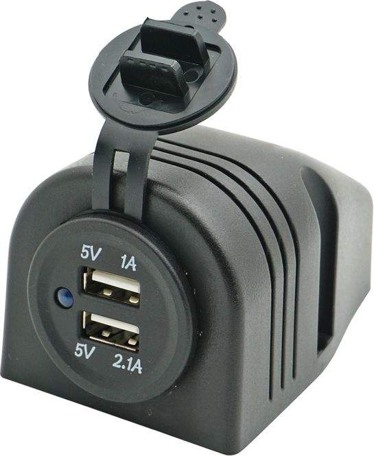 Hovedbilde USB uttak- dobbel, utenpåliggende