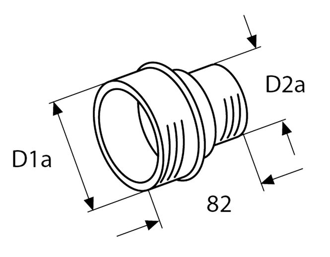Hovedbilde Webasto Adapter kun for avgreningsrør Ø80/55mm