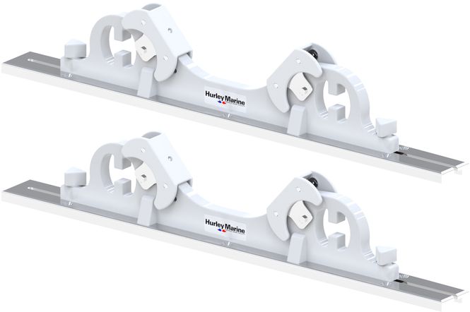 Hovedbilde Hurley Dinghy Chocks daviter med glideskinner