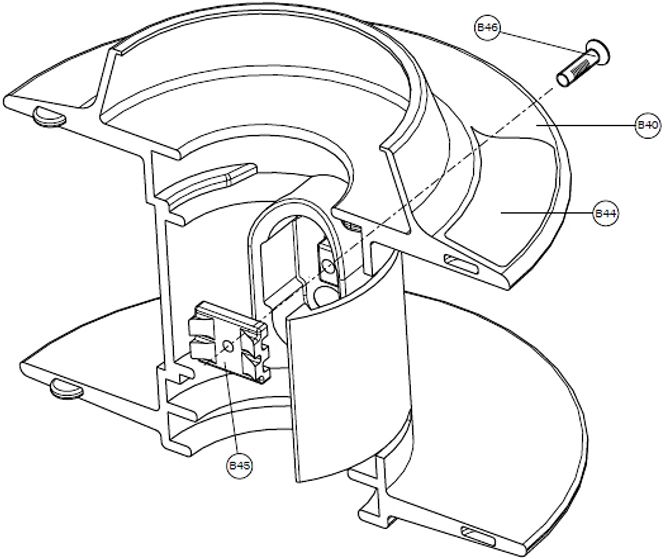 Hovedbilde Furlex 300 trommel-halvdel (reservedel)