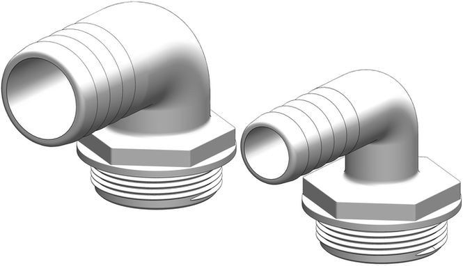 Hovedbilde TruDesign Tank Fitting 90° slangestuss