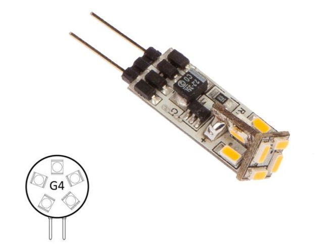 Hovedbilde LED-pære G4, 2700/varmhvit, dimbar