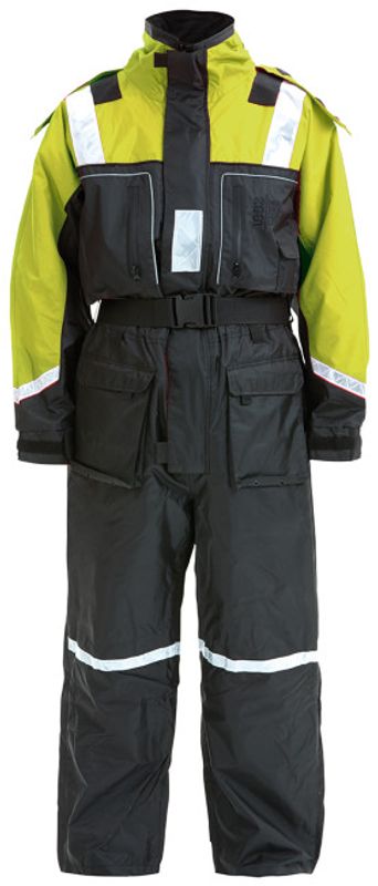 1852 Flytedress barn Svart m/fluor gul