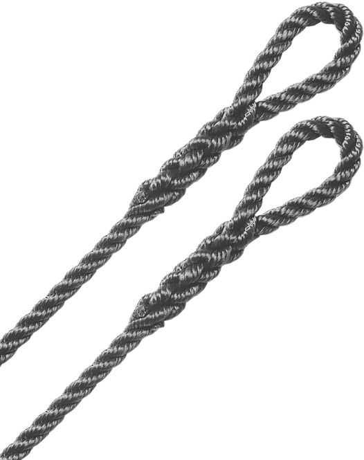 Hovedbilde Robline 3-slått fenderline 2-pk grå